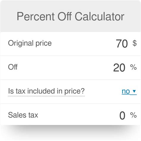 Price with percent off calculator - To utilize the Percentage Off Price Calculator, follow these simple steps: Enter the original price of the item in the designated field. Input the percentage discount you wish to apply. Click the “Calculate” button. Instantly obtain the discounted price. Formula. The formula to calculate the discounted price is straightforward: 